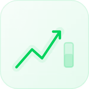 Green square with rounded corners and a thin white horizontal line near the bottom center.
